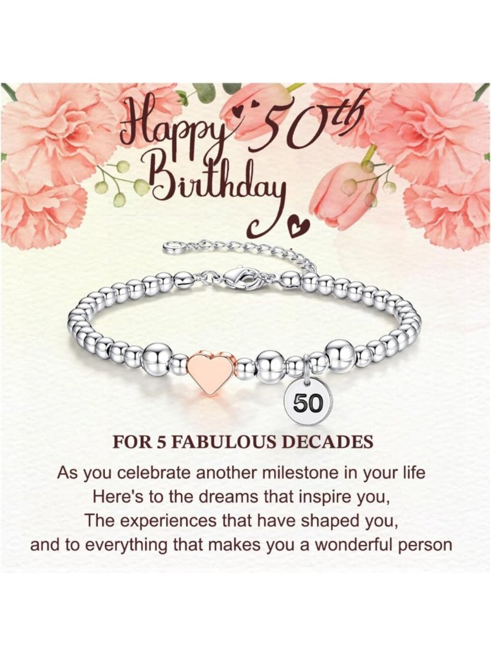 Charming Birthday Bracelet for Women - Perfect Gift for Milestone Birthdays